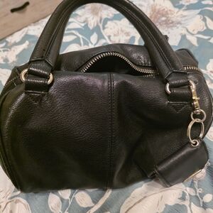 Express Black Leather Shoulder Bag
